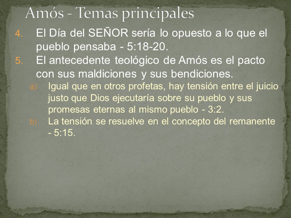 Amós - Temas principales