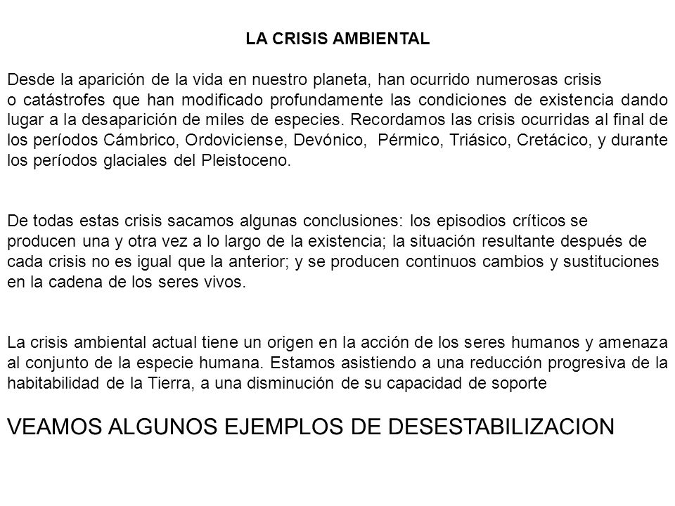 VEAMOS ALGUNOS EJEMPLOS DE DESESTABILIZACION