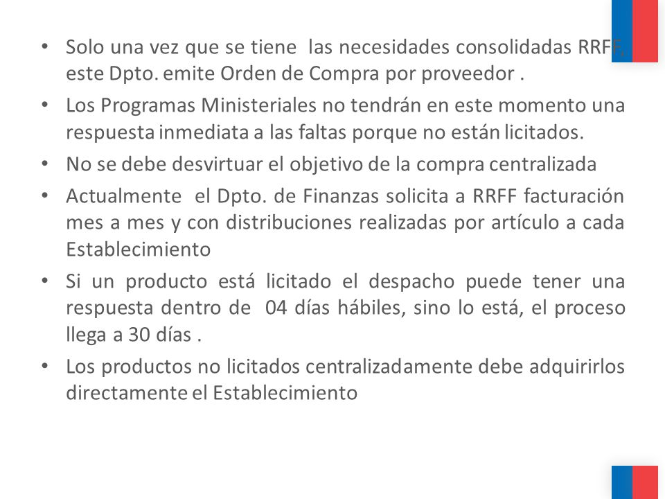 No se debe desvirtuar el objetivo de la compra centralizada