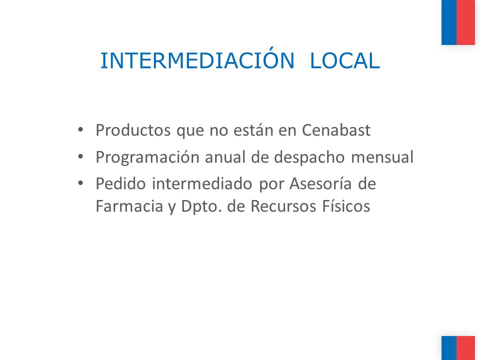 Productos que no están en Cenabast