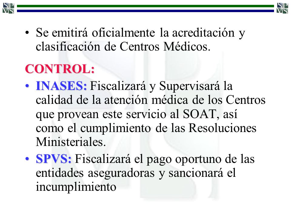 Se emitirá oficialmente la acreditación y clasificación de Centros Médicos.