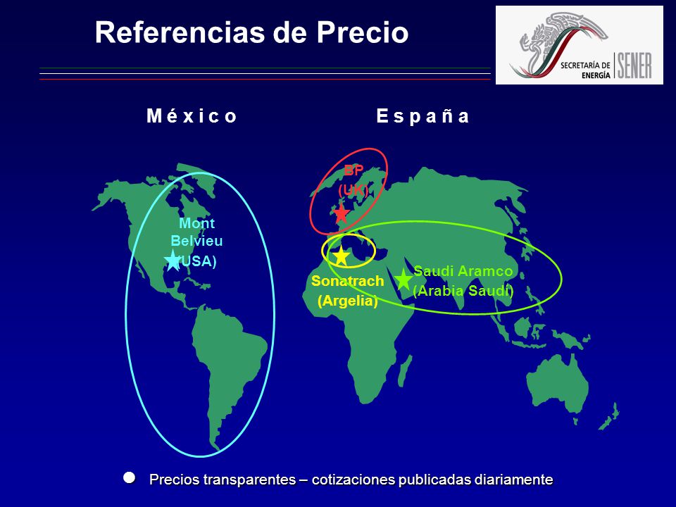 Referencias de Precio M é x i c o E s p a ñ a BP (UK) Mont Belvieu