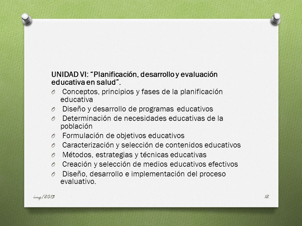 Conceptos, principios y fases de la planificación educativa