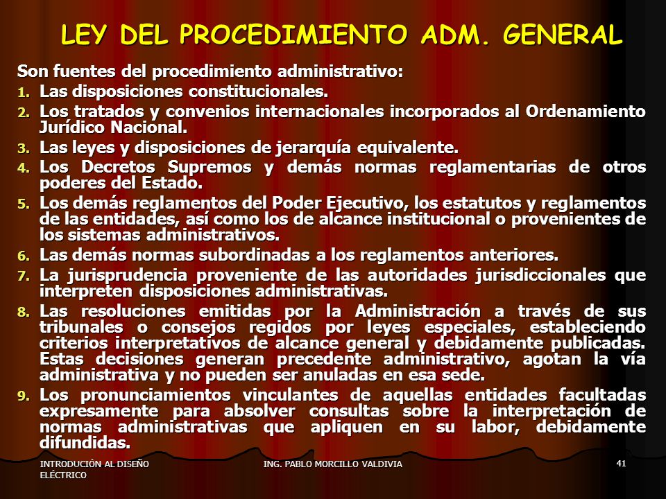 LEY DEL PROCEDIMIENTO ADM. GENERAL