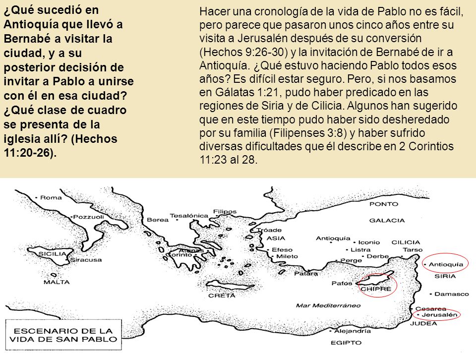 ¿Qué sucedió en Antioquía que llevó a Bernabé a visitar la ciudad, y a su posterior decisión de invitar a Pablo a unirse con él en esa ciudad ¿Qué clase de cuadro se presenta de la iglesia allí (Hechos 11:20-26).