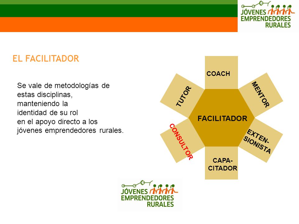 EL FACILITADOR FACILITADOR. TUTOR. EXTEN-SIONISTA. COACH. CAPA- CITADOR. MENTOR. CONSULTOR.