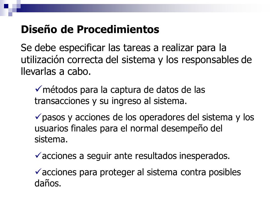 Diseño de Procedimientos