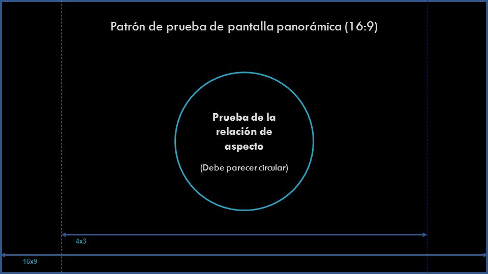 Patrón de prueba de pantalla panorámica (16:9)