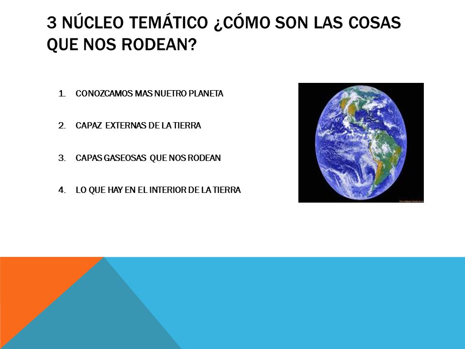 3 núcleo temático ¿Cómo son las cosas que nos rodean