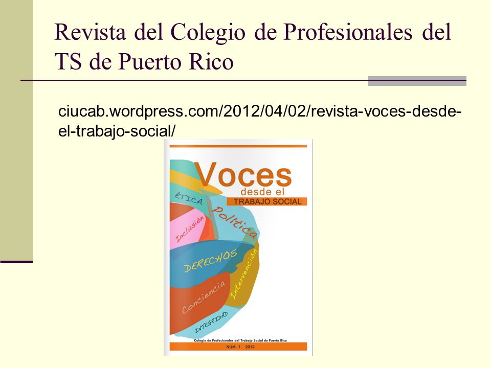Revista del Colegio de Profesionales del TS de Puerto Rico