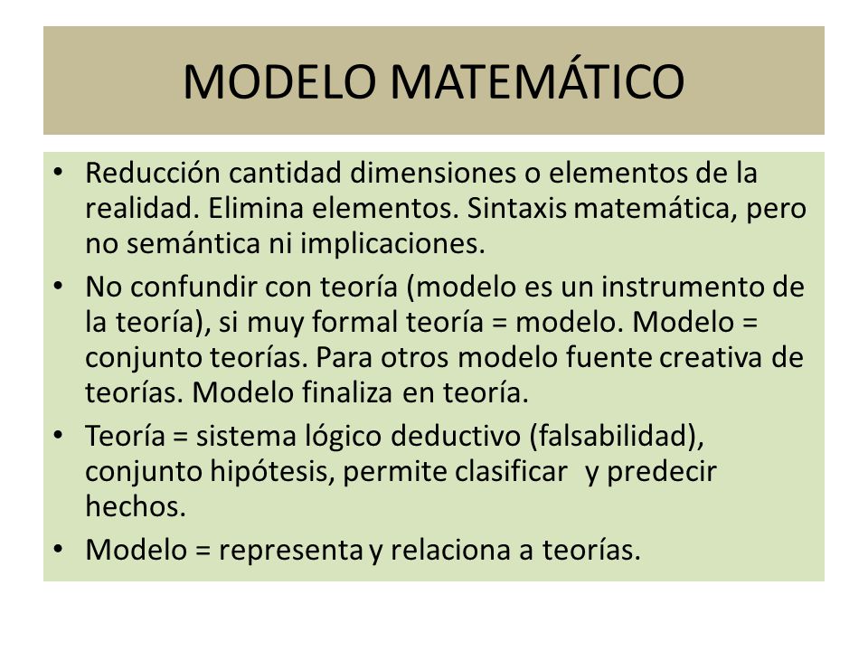 Total 41+ imagen teoria del modelo matematico