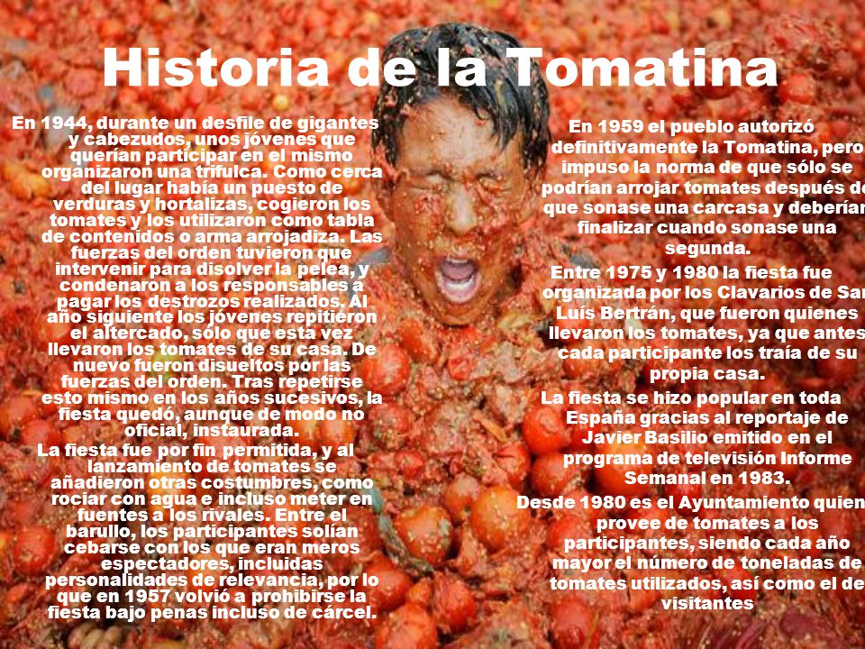 Historia de la Tomatina