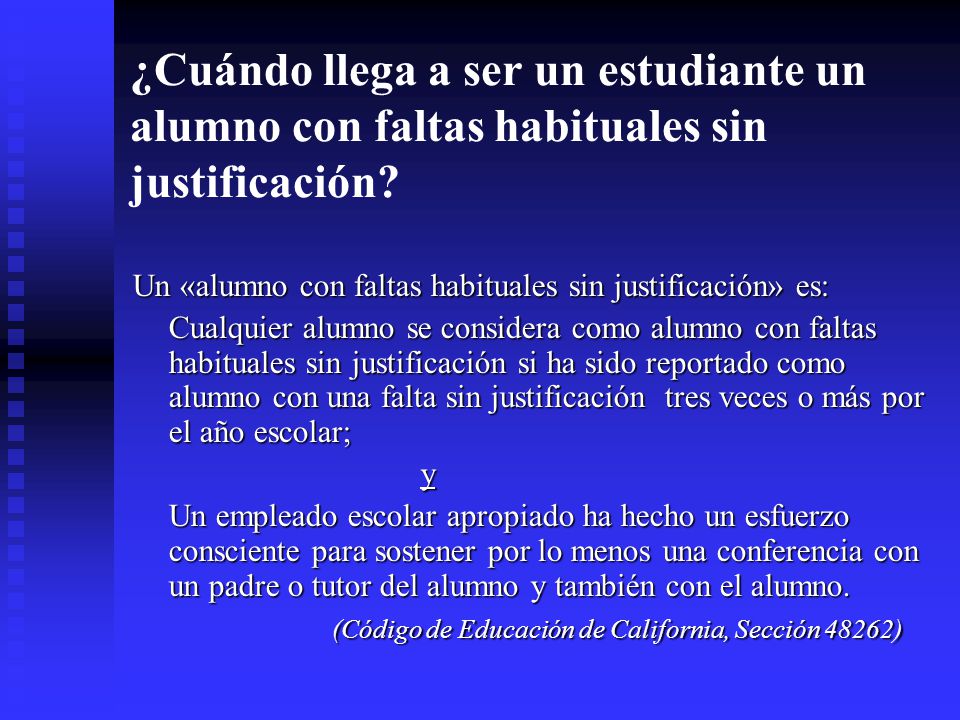 ¿Cuándo llega a ser un estudiante un alumno con faltas habituales sin justificación