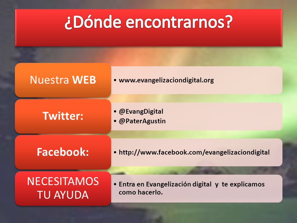 ¿Dónde encontrarnos Nuestra WEB