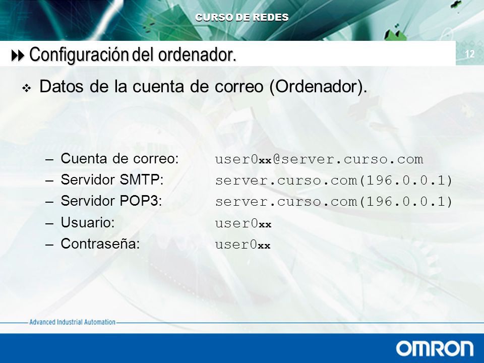 Configuración del ordenador.