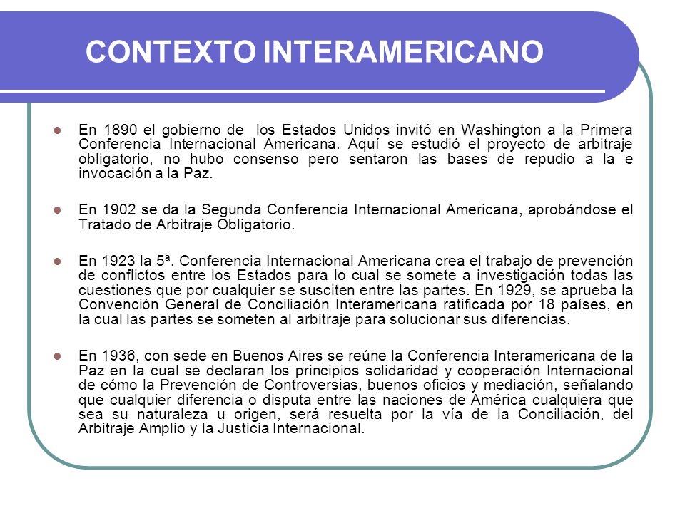 CONTEXTO INTERAMERICANO