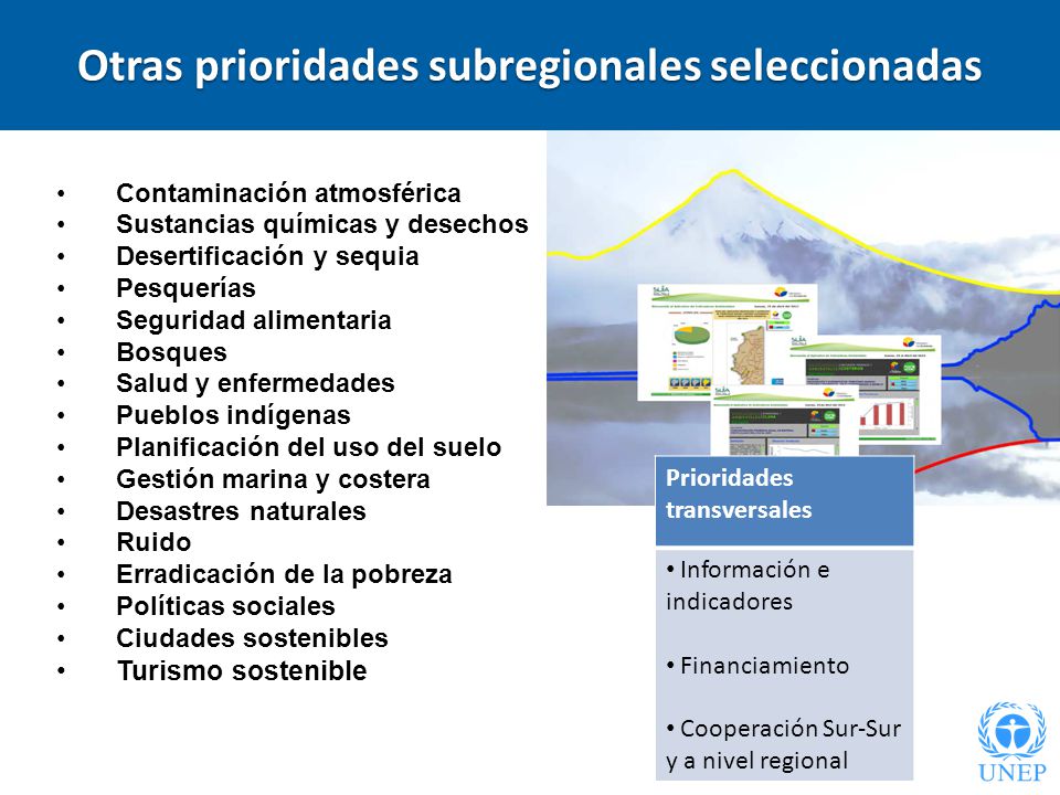 Otras prioridades subregionales seleccionadas