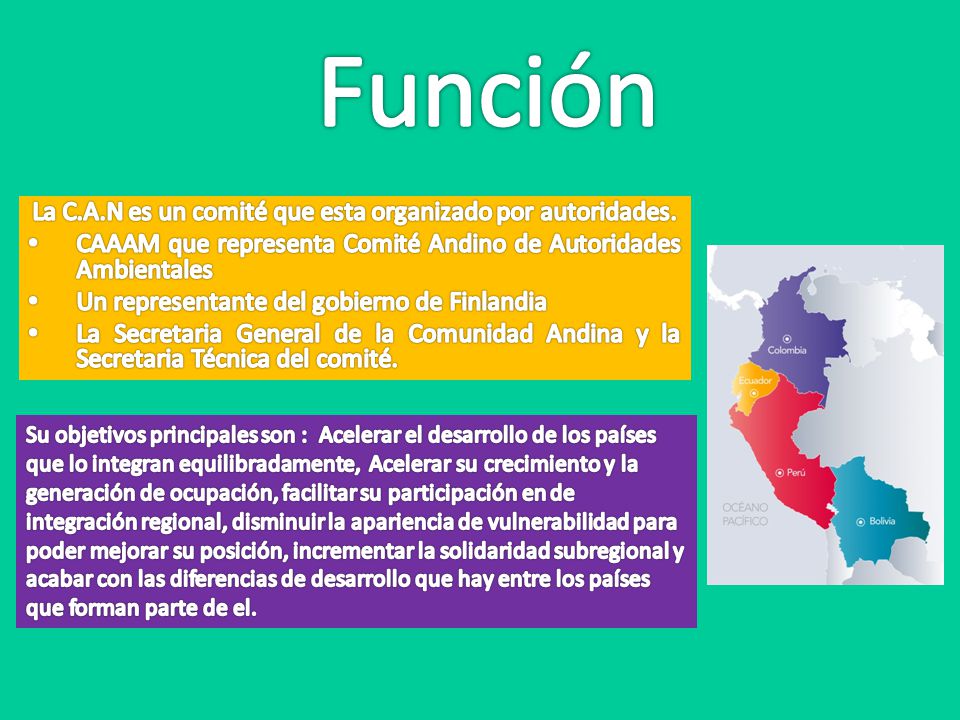 La C.A.N es un comité que esta organizado por autoridades.