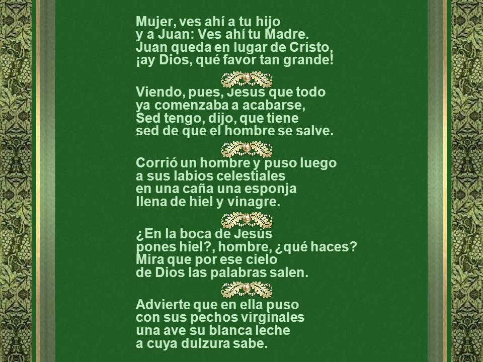 Mujer, ves ahí a tu hijo y a Juan: Ves ahí tu Madre