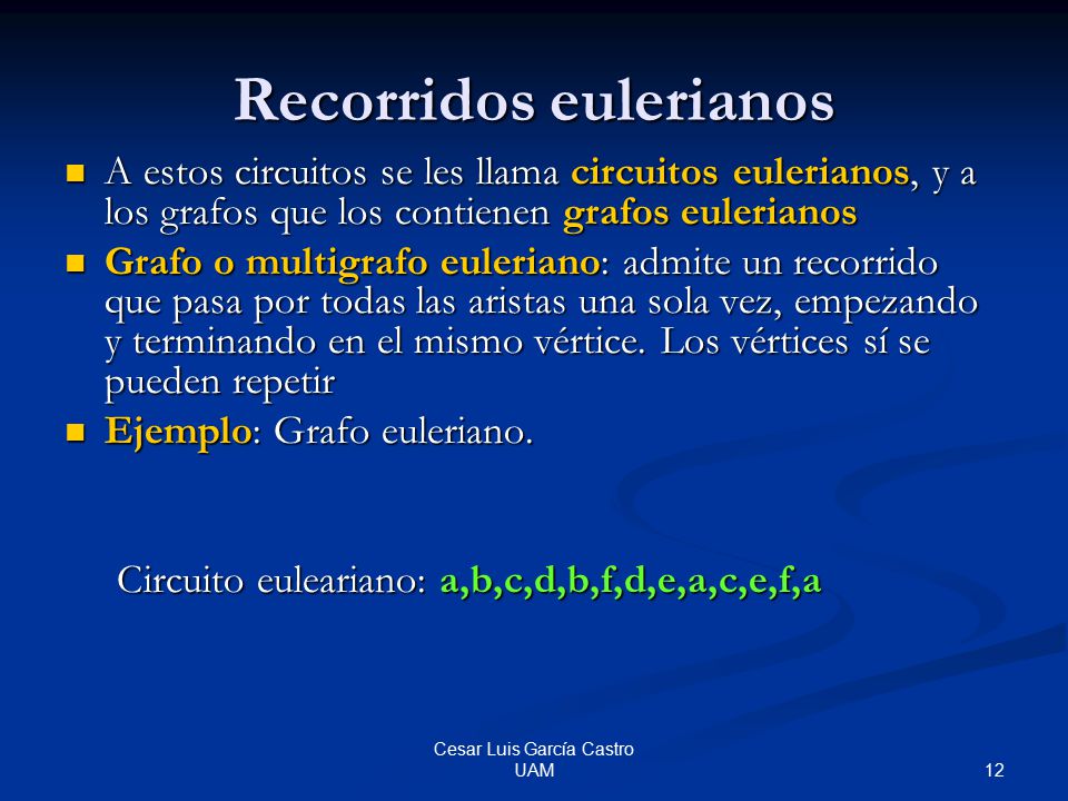 Recorridos eulerianos