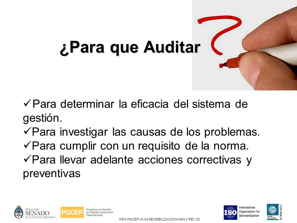¿Para que Auditar Para investigar las causas de los problemas.