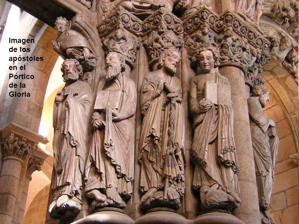 Imagen de los apóstoles en el Pórtico de la Gloria
