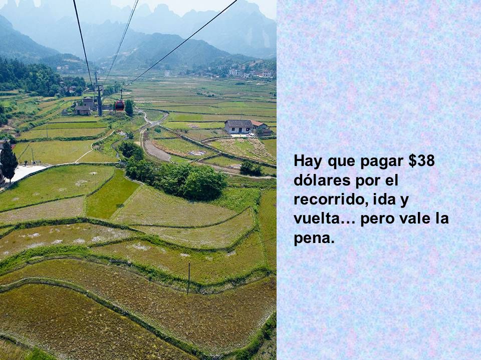 Hay que pagar $38 dólares por el recorrido, ida y vuelta… pero vale la pena.
