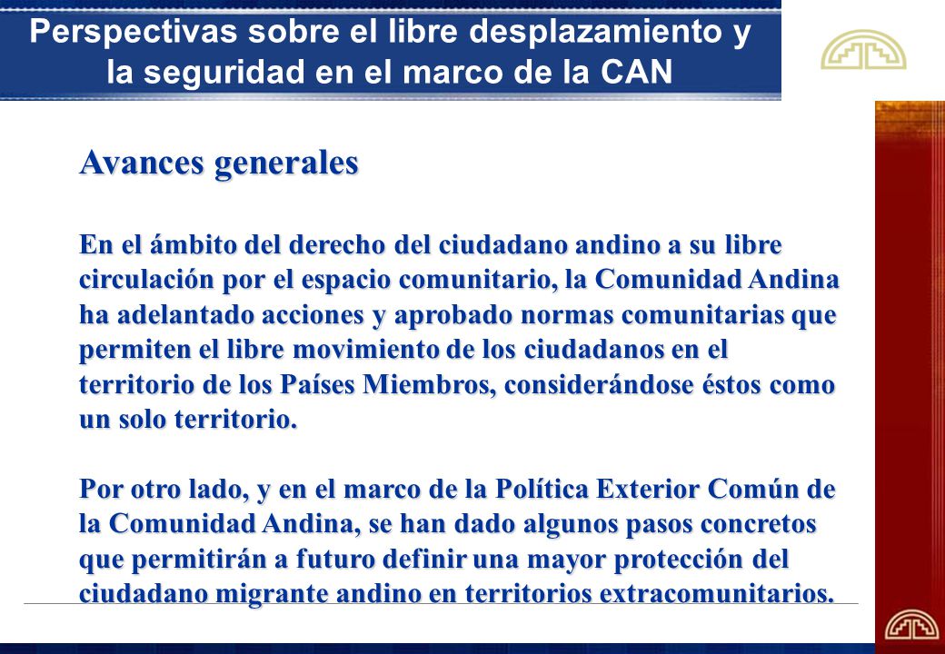 Perspectivas sobre el libre desplazamiento y la seguridad en el marco de la CAN