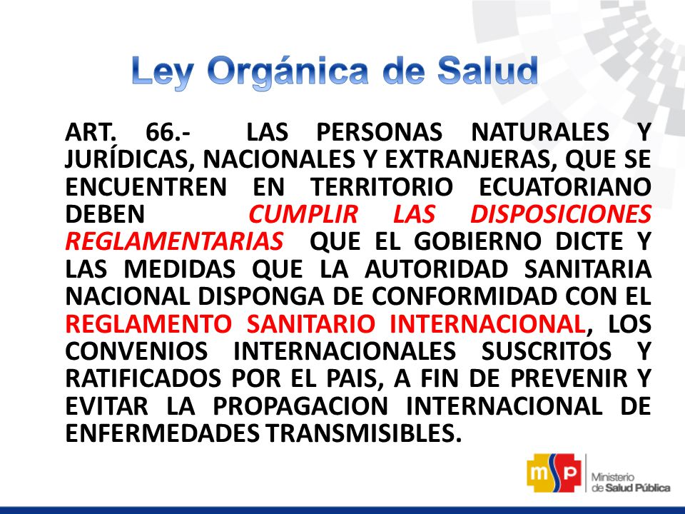 Ley Orgánica de Salud