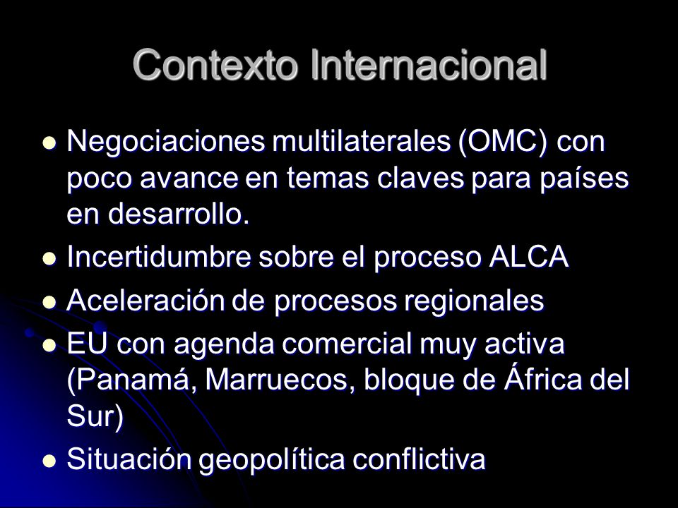 Contexto Internacional