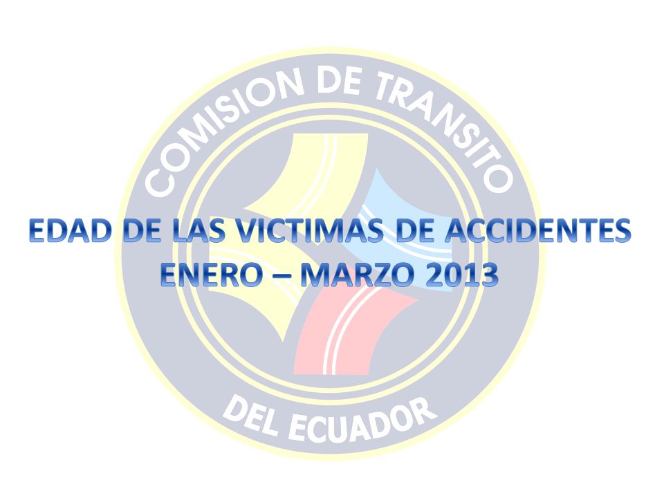 EDAD DE LAS VICTIMAS DE ACCIDENTES ENERO – MARZO 2013