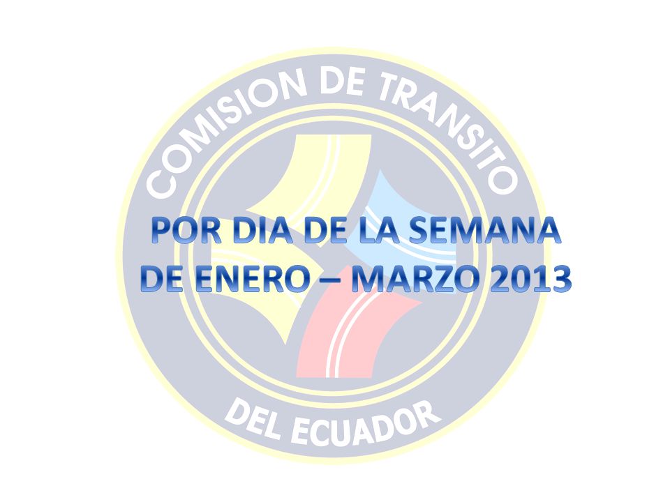 POR DIA DE LA SEMANA DE ENERO – MARZO 2013