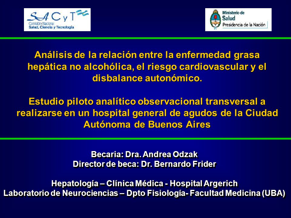 Análisis de la relación entre la enfermedad grasa hepática no alcohólica, el riesgo cardiovascular y el disbalance autonómico.