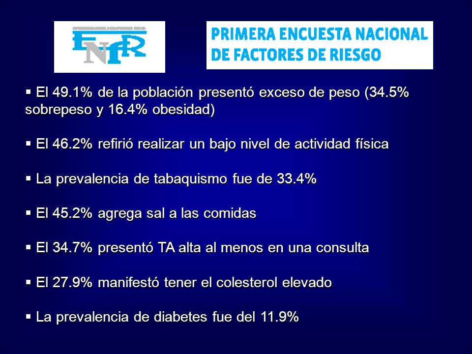 El 49. 1% de la población presentó exceso de peso (34