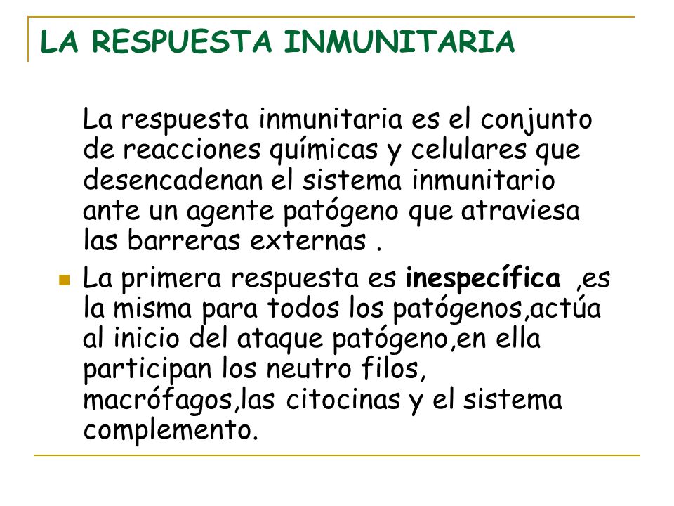 LA RESPUESTA INMUNITARIA
