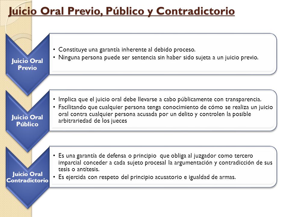 Juicio Oral Previo, Público y Contradictorio
