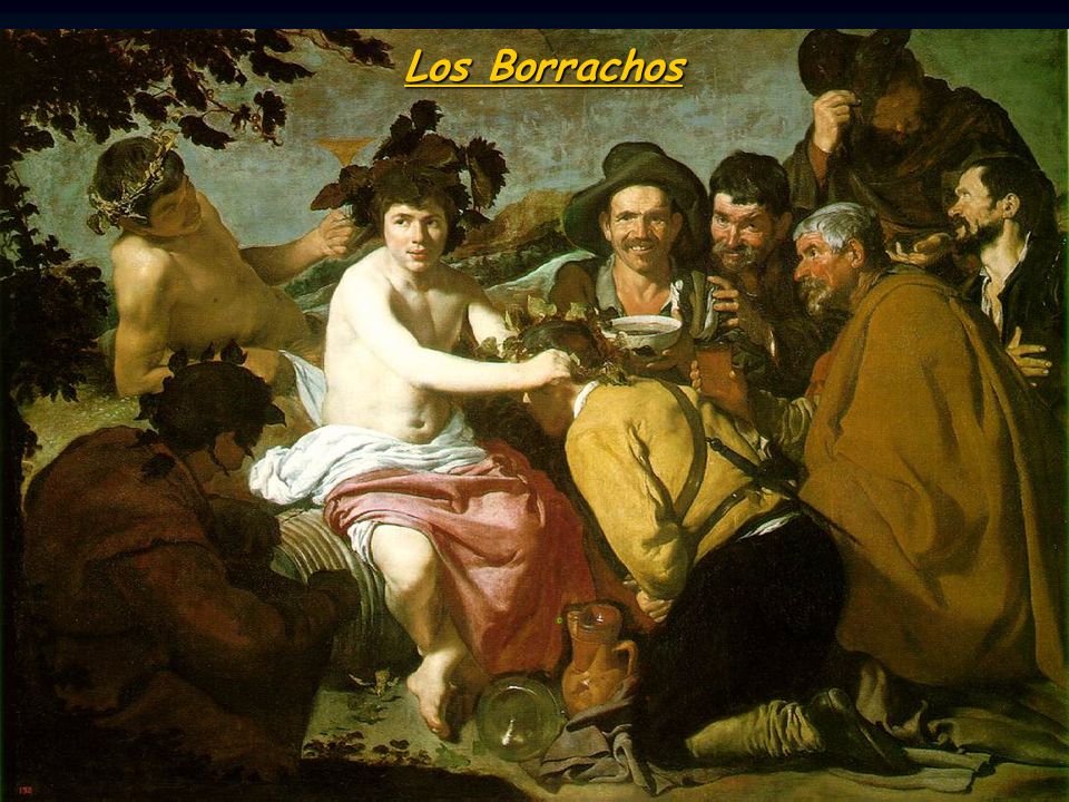 Los Borrachos Baco (dios de vino) triunfa sobre el militario