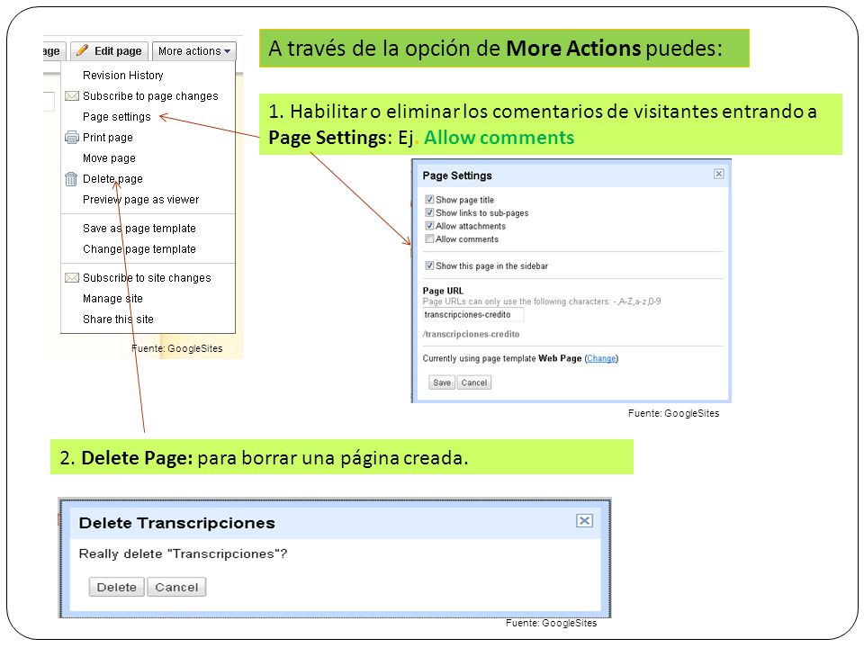 A través de la opción de More Actions puedes: