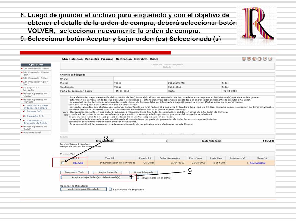 8. Luego de guardar el archivo para etiquetado y con el objetivo de