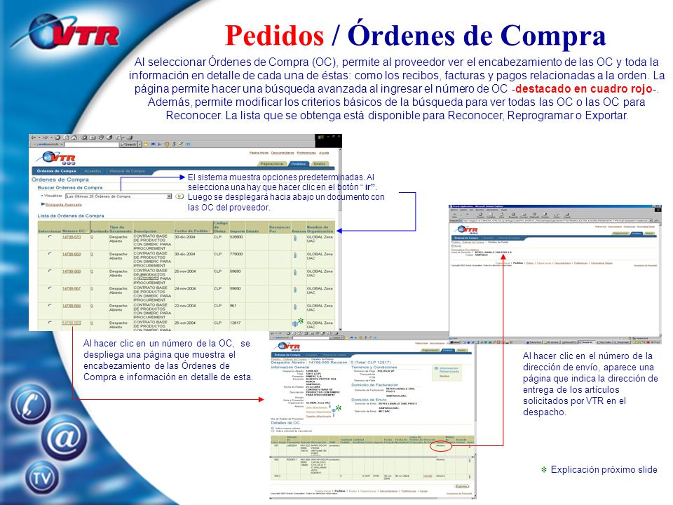 Pedidos / Órdenes de Compra