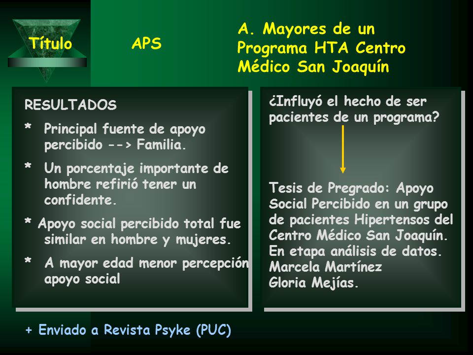 A. Mayores de un Programa HTA Centro Médico San Joaquín