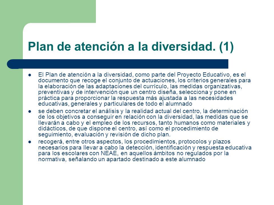 Plan de atención a la diversidad. (1)