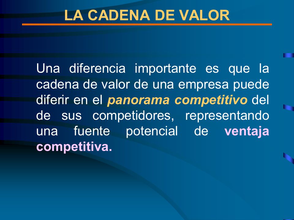 LA CADENA DE VALOR