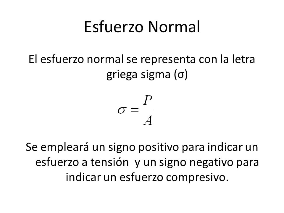 Esfuerzo Normal