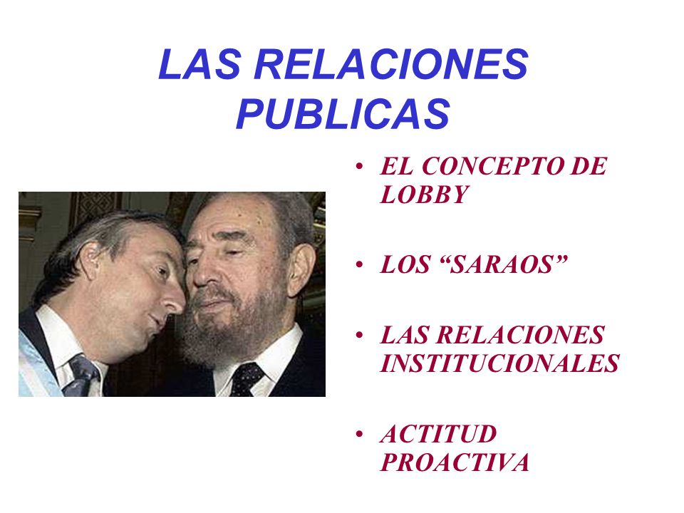LAS RELACIONES PUBLICAS