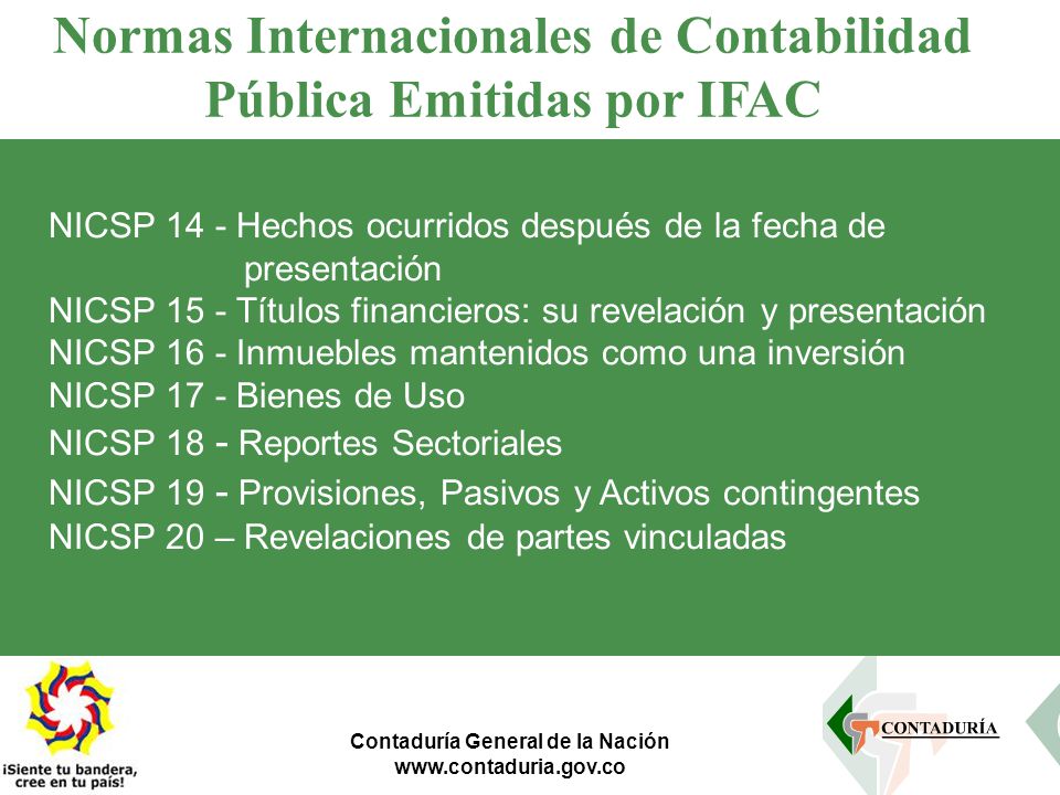 Normas Internacionales de Contabilidad Pública Emitidas por IFAC