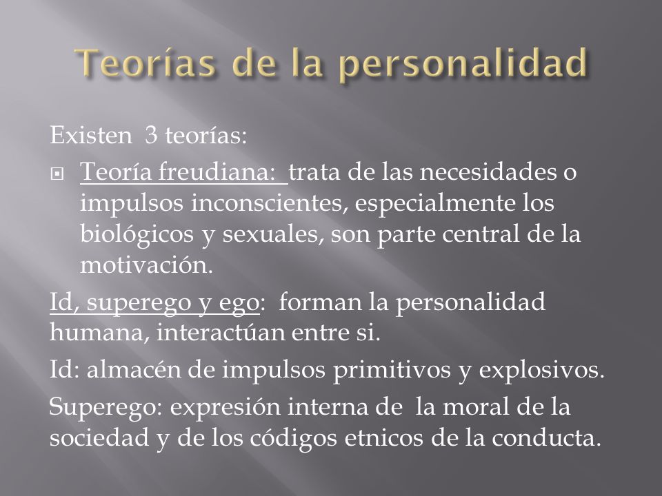 Teorías de la personalidad