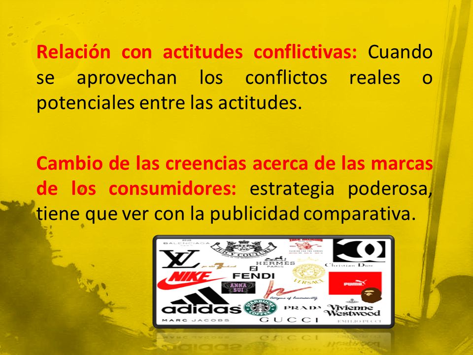 Relación con actitudes conflictivas: Cuando se aprovechan los conflictos reales o potenciales entre las actitudes.