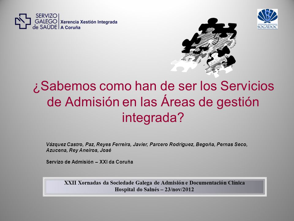 ¿Sabemos como han de ser los Servicios de Admisión en las Áreas de gestión integrada