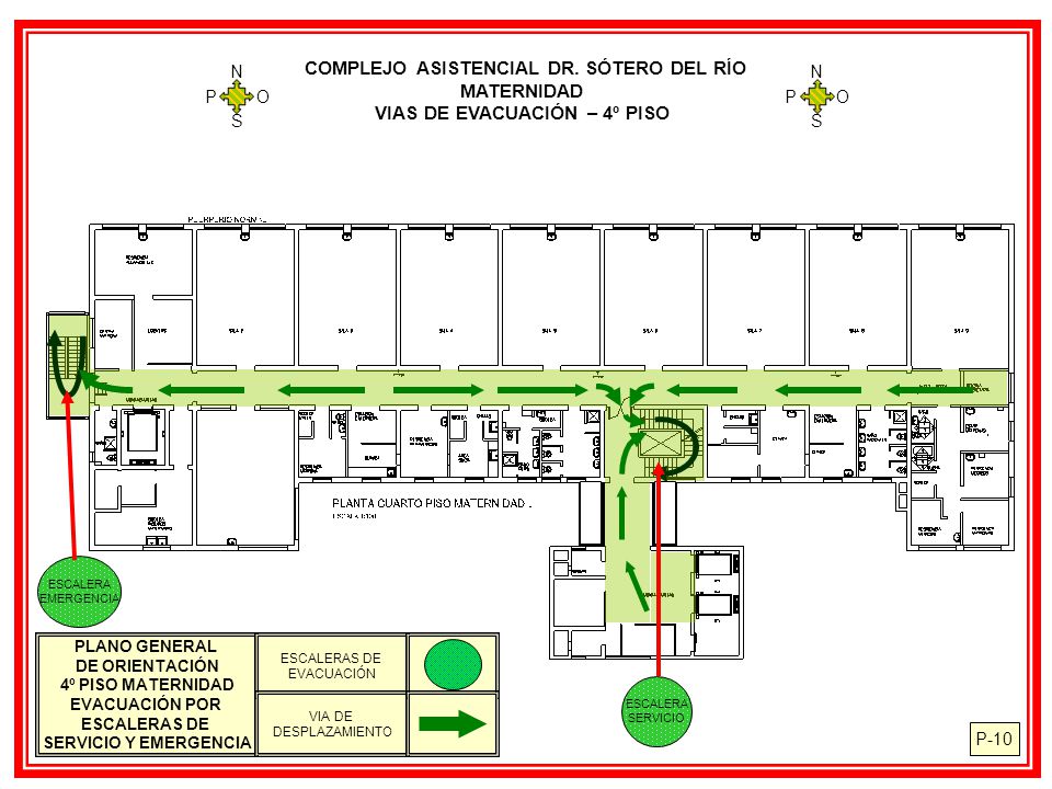 COMPLEJO ASISTENCIAL DR. SÓTERO DEL RÍO VIAS DE EVACUACIÓN – 4º PISO